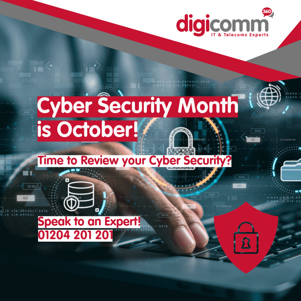 Cyber Security Month October digicomm360 social graphic example