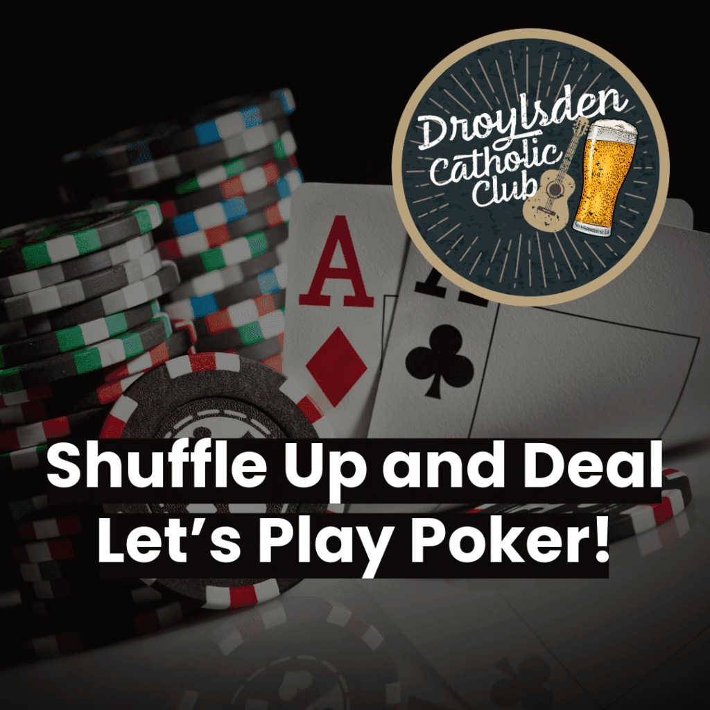 Droylsden Poker social media graphic design with luminite
