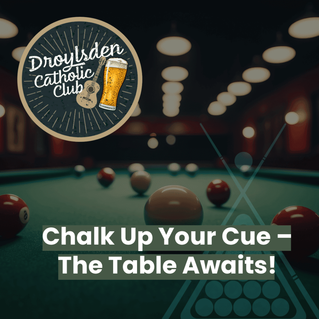 Droylsden Snooker social media graphic design with luminite