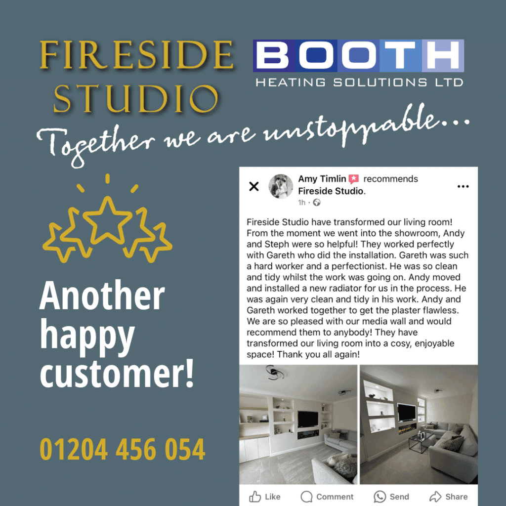 Fireside and Booth fireside studio social graphic example