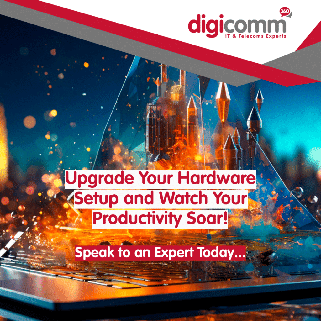 Upgrade your setup and watch your productivity soar digicomm360 social graphic example