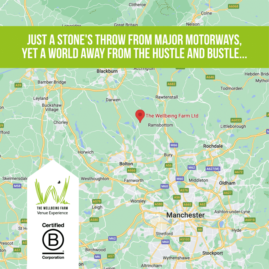 WBF-Just-a-stones-throw-from-major-motorways,-yet-a-world-away-from-the-hustle-and-bustle social media graphic design with luminite
