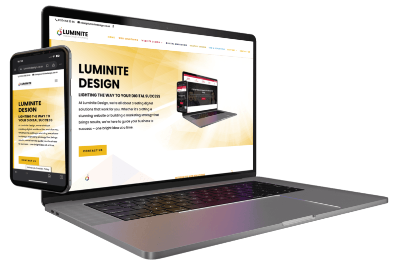 luminite-website-modelv2 luminite design website design example