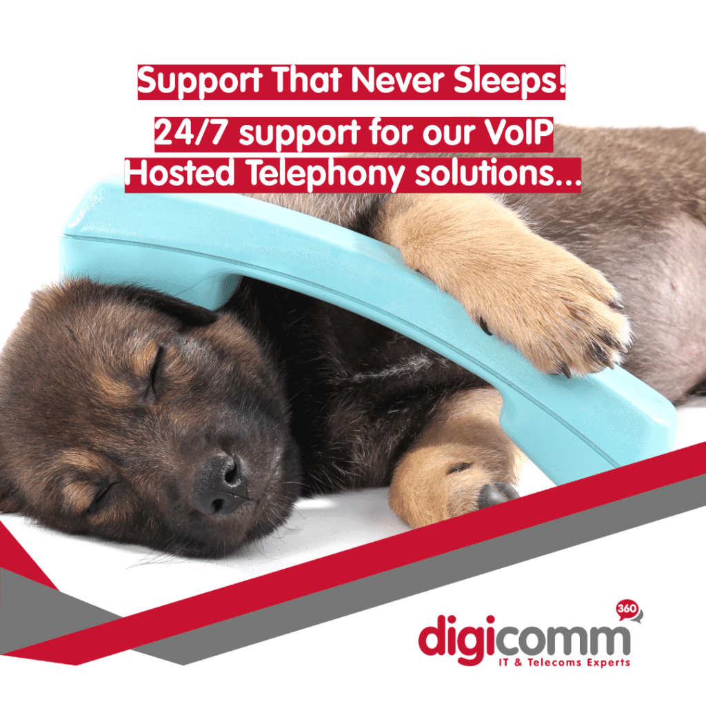 support that never sleeps digicomm360 social graphic example